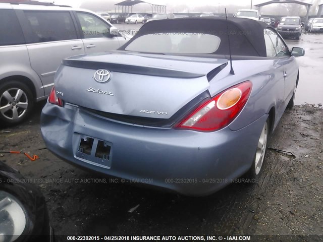 4T1FA38P24U028208 - 2004 TOYOTA CAMRY SOLARA SE/SLE Light Blue photo 6