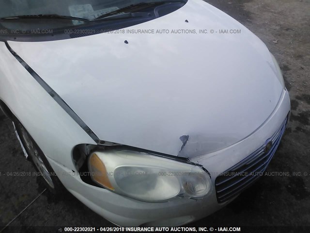 1C3EL55R05N567311 - 2005 CHRYSLER SEBRING TOURING WHITE photo 6