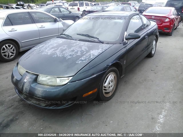 1G8ZH1276WZ133229 - 1998 SATURN SC2 GREEN photo 2