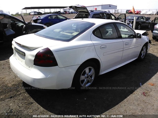 2G2WP552161161651 - 2006 PONTIAC GRAND PRIX WHITE photo 4