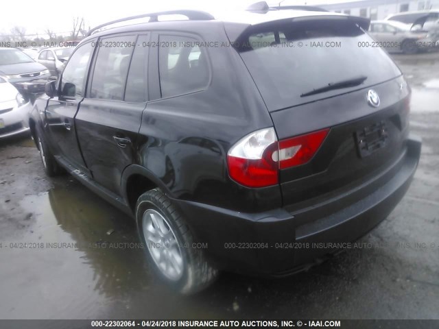 WBXPA73465WC46404 - 2005 BMW X3 2.5I BLACK photo 3