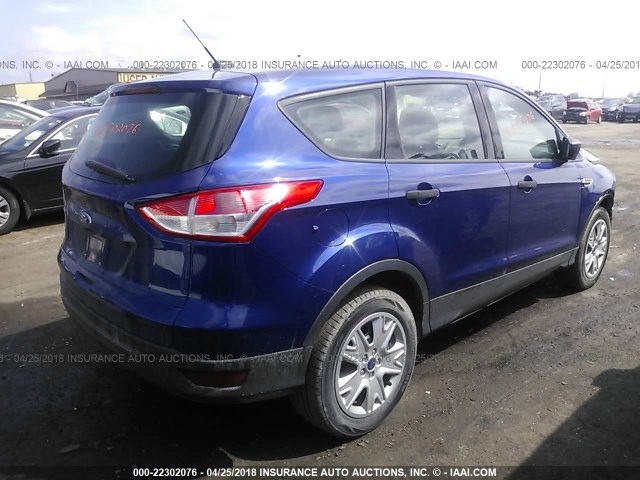 1FMCU0F72DUC22295 - 2013 FORD ESCAPE S BLUE photo 4