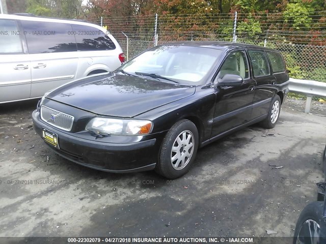 YV1SW61T032297471 - 2003 VOLVO V70 BLACK photo 2