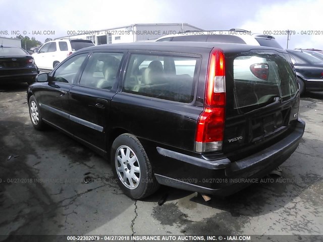 YV1SW61T032297471 - 2003 VOLVO V70 BLACK photo 3