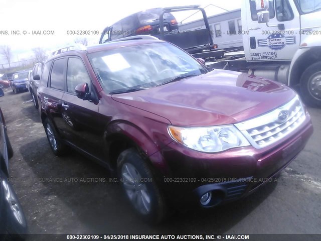 JF2SHBGC1CH419219 - 2012 SUBARU FORESTER TOURING RED photo 1