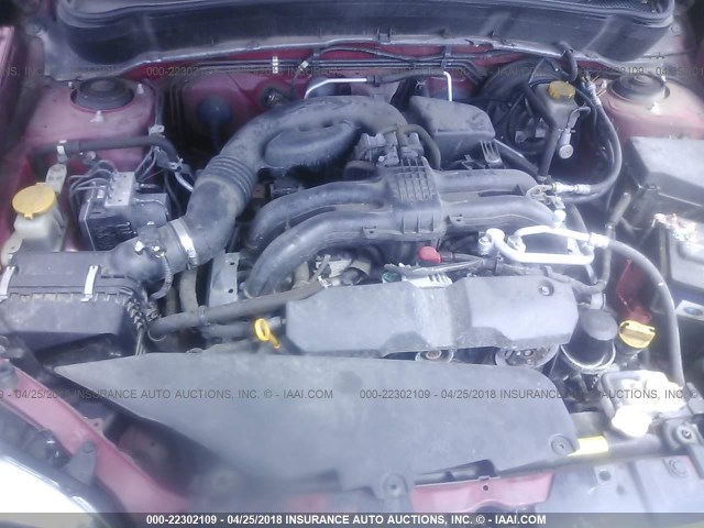 JF2SHBGC1CH419219 - 2012 SUBARU FORESTER TOURING 红色 照片 10