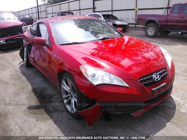 KMHHT6KD8CU068259 - 2012 HYUNDAI GENESIS COUPE 2.0T RED photo 1