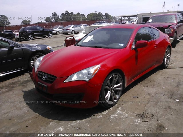 KMHHT6KD8CU068259 - 2012 HYUNDAI GENESIS COUPE 2.0T RED photo 2