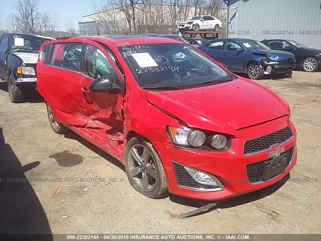 1G1JG6SBXD4182153 - 2013 CHEVROLET SONIC RS RED photo 1