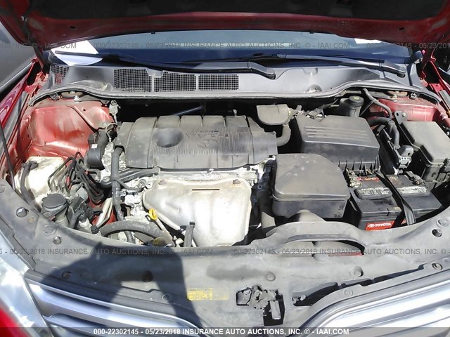 4T3BA3BB6BU022976 - 2011 TOYOTA VENZA RED photo 10