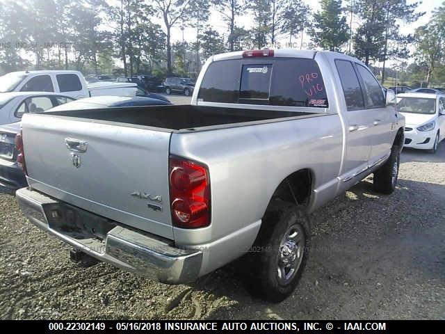 1D7KS28A57J615570 - 2007 DODGE RAM 2500 ST/SLT 银色 照片 4