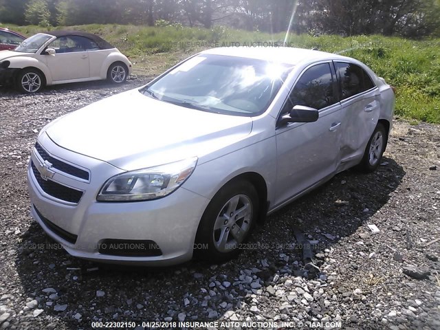 1G11B5SA1DF339945 - 2013 CHEVROLET MALIBU LS SILVER photo 2