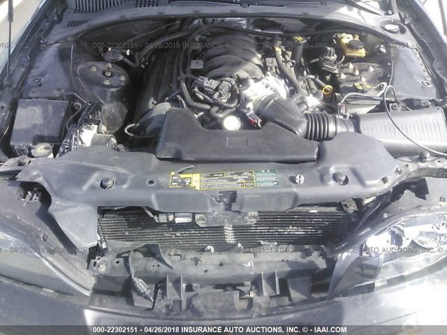 1LNFM87A06Y611194 - 2006 LINCOLN LS BLACK photo 10