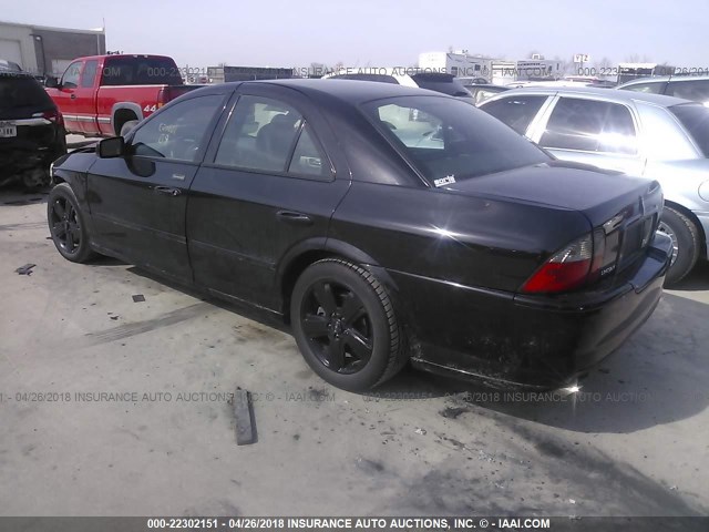 1LNFM87A06Y611194 - 2006 LINCOLN LS BLACK photo 3