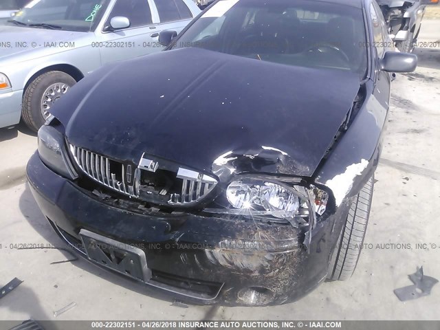 1LNFM87A06Y611194 - 2006 LINCOLN LS BLACK photo 6