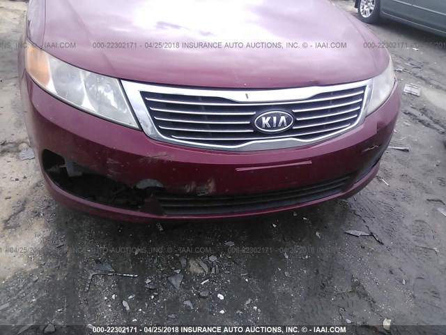 KNAGE228895290550 - 2009 KIA OPTIMA LX/EX RED photo 6