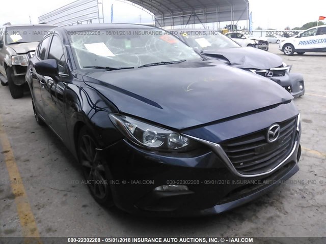 3MZBM1L73EM122042 - 2014 MAZDA 3 TOURING BLUE photo 1
