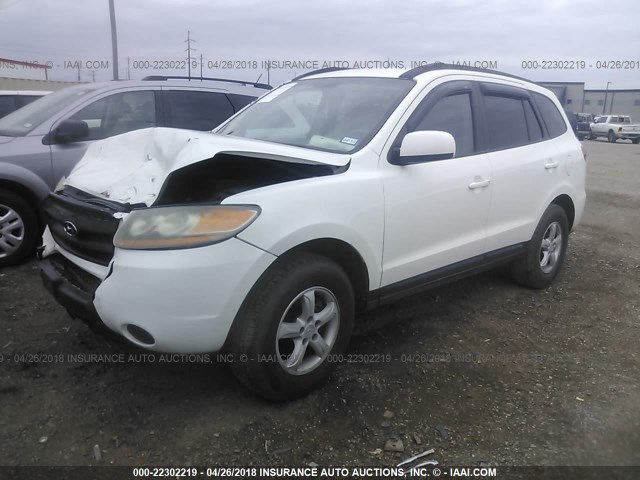 5NMSG13D68H134242 - 2008 HYUNDAI SANTA FE GLS WHITE photo 2