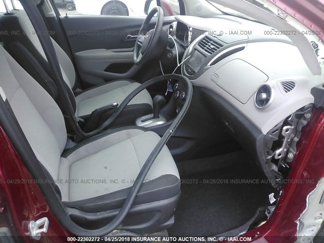 KL7CJKSB0FB260090 - 2015 CHEVROLET TRAX LS RED photo 5