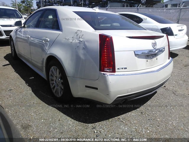 1G6DA5EY6B0167379 - 2011 CADILLAC CTS WHITE photo 3