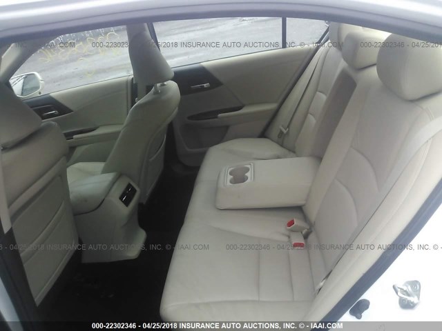 1HGCR2F81DA060219 - 2013 HONDA ACCORD EXL WHITE photo 8