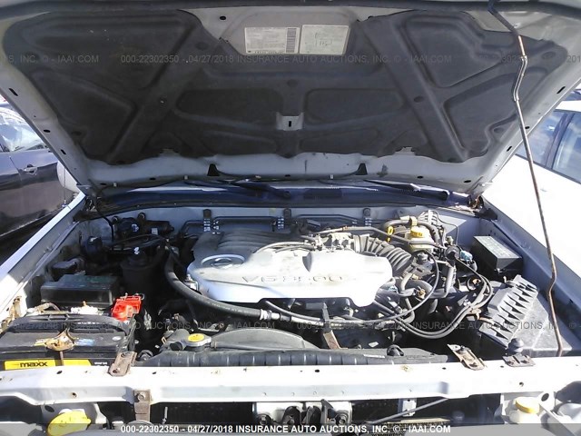 JN8DR09Y02W741995 - 2002 NISSAN PATHFINDER LE/SE SILVER photo 10