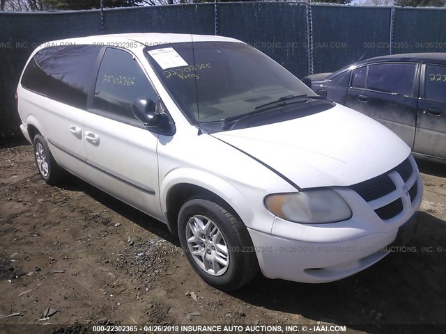 2B4GP44362R539475 - 2002 DODGE GRAND CARAVAN SPORT WHITE photo 1