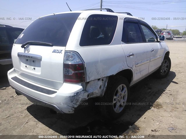 2HNYD18744H500253 - 2004 ACURA MDX TOURING WHITE photo 4