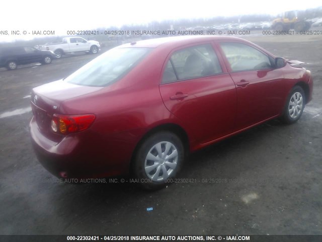 2T1BU40E99C116218 - 2009 TOYOTA COROLLA S/LE/XLE RED photo 4