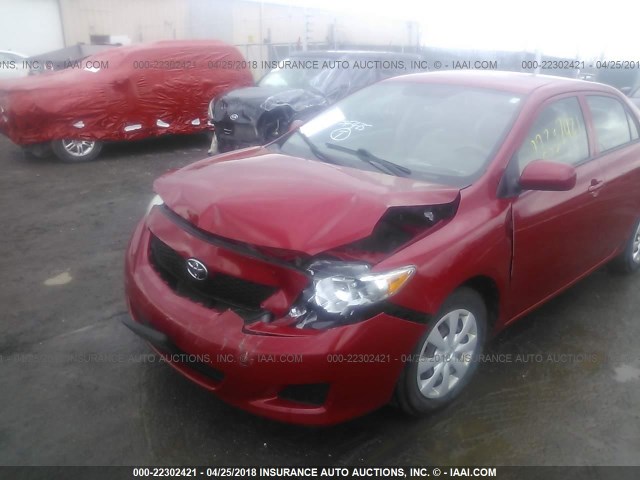 2T1BU40E99C116218 - 2009 TOYOTA COROLLA S/LE/XLE RED photo 6