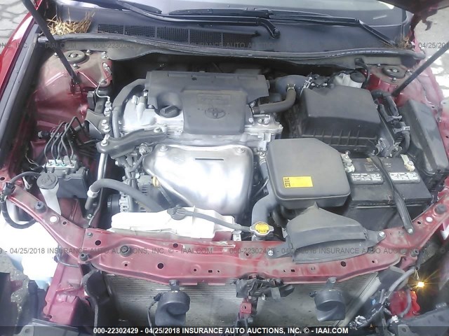 4T1BF1FK1EU854447 - 2014 TOYOTA CAMRY L/SE/LE/XLE 红色 照片 10