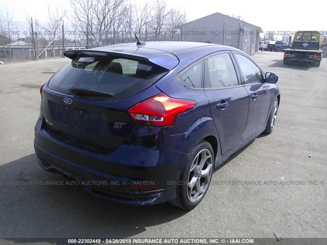 1FADP3L93GL397713 - 2016 FORD FOCUS ST BLUE photo 4