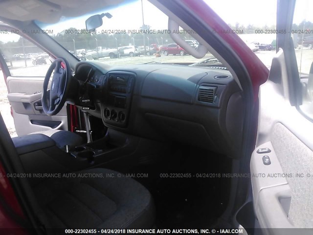 1FMZU62K75UA92944 - 2005 FORD EXPLORER XLS/XLS SPORT MAROON photo 5