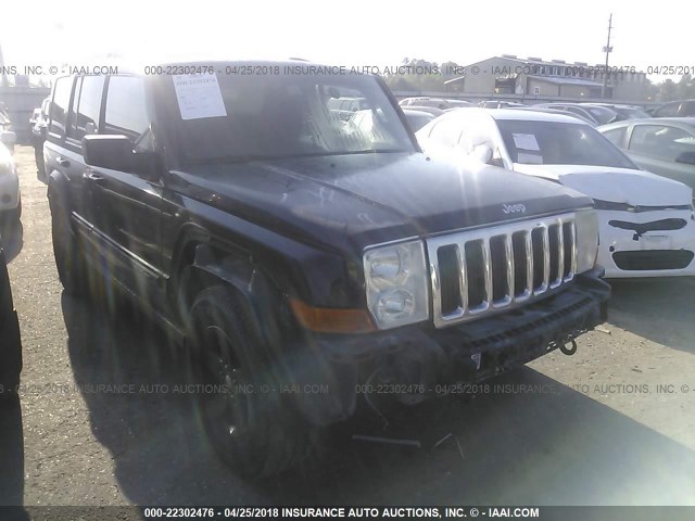 1J8HH48K57C696588 - 2007 JEEP COMMANDER BLACK photo 1