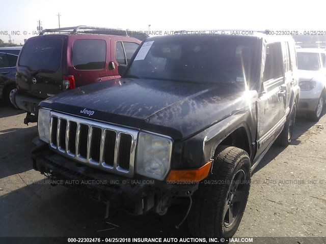 1J8HH48K57C696588 - 2007 JEEP COMMANDER BLACK photo 2