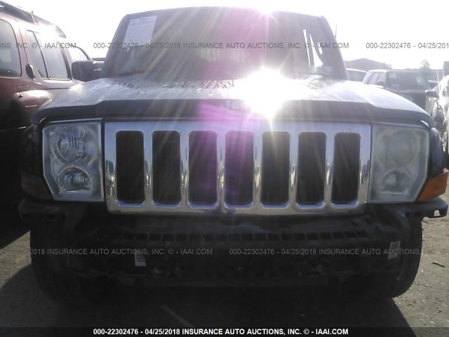 1J8HH48K57C696588 - 2007 JEEP COMMANDER BLACK photo 6