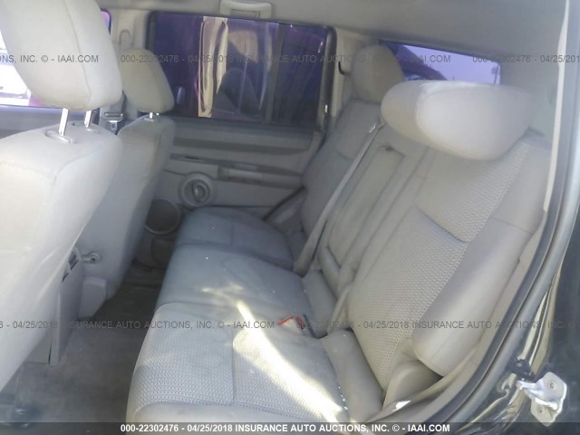 1J8HH48K57C696588 - 2007 JEEP COMMANDER BLACK photo 8