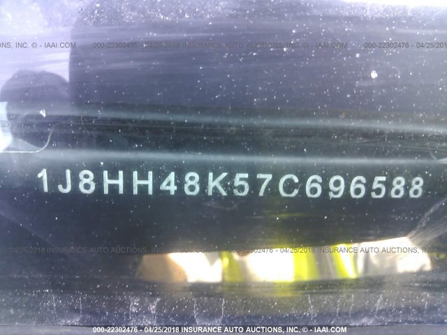 1J8HH48K57C696588 - 2007 JEEP COMMANDER BLACK photo 9