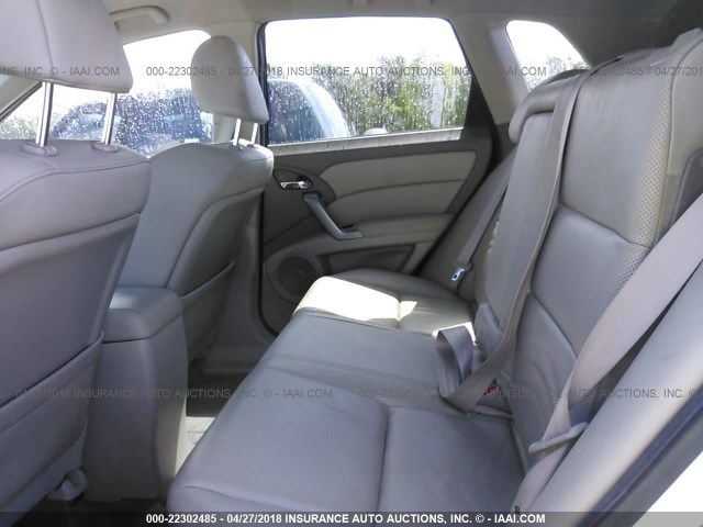 5J8TB2H23CA001040 - 2012 ACURA RDX WHITE photo 8