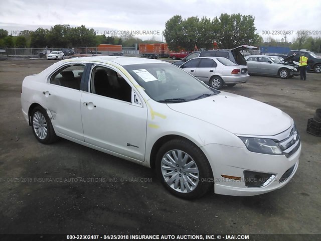 3FADP0L37AR395188 - 2010 FORD FUSION HYBRID WHITE photo 1