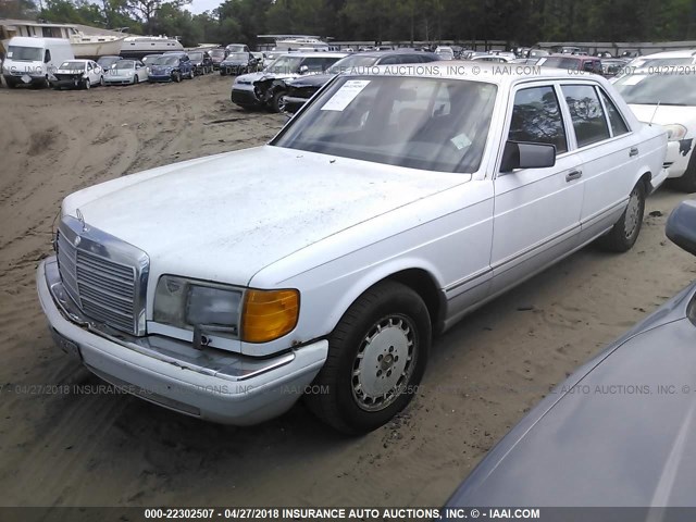 WDBCA25DXKA440806 - 1989 MERCEDES-BENZ 300 SEL WHITE photo 2