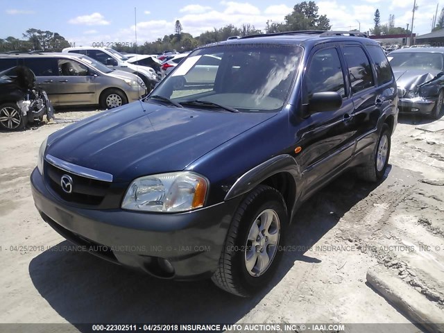 4F2CZ06193KM04085 - 2003 MAZDA TRIBUTE ES BLUE photo 2