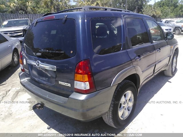 4F2CZ06193KM04085 - 2003 MAZDA TRIBUTE ES BLUE photo 4