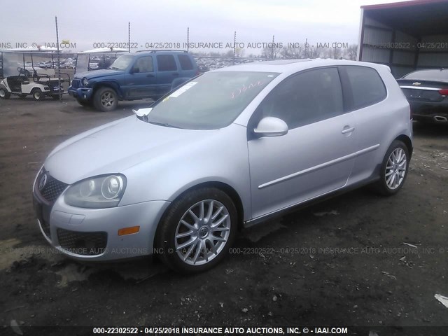 WVWFV71KX7W064767 - 2007 VOLKSWAGEN NEW GTI FAHRENHEIT SILVER photo 2