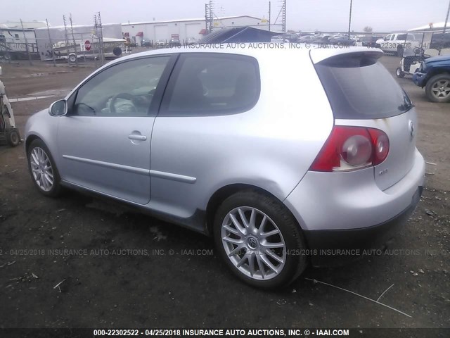 WVWFV71KX7W064767 - 2007 VOLKSWAGEN NEW GTI FAHRENHEIT SILVER photo 3