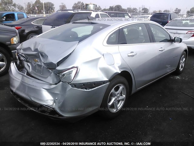 1G1ZB5ST6JF142253 - 2018 CHEVROLET MALIBU LS 银色 照片 4