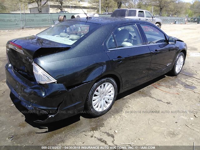 3FADP0L33AR250102 - 2010 FORD FUSION HYBRID BLACK photo 4