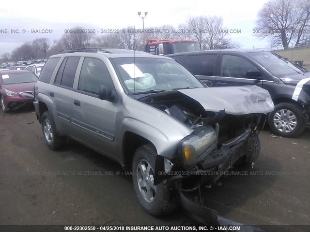 1GNDT13S922381289 - 2002 CHEVROLET TRAILBLAZER  SILVER photo 1