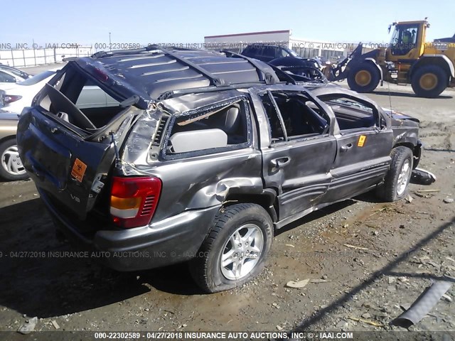 1J4G258NXYC283551 - 2000 JEEP GRAND CHEROKEE LIMITED GRAY photo 4