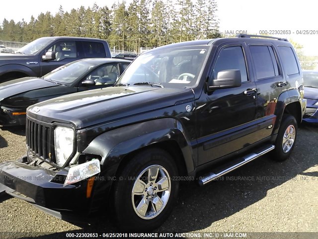 1J4PN2GK7AW119031 - 2010 JEEP LIBERTY SPORT BLACK photo 2